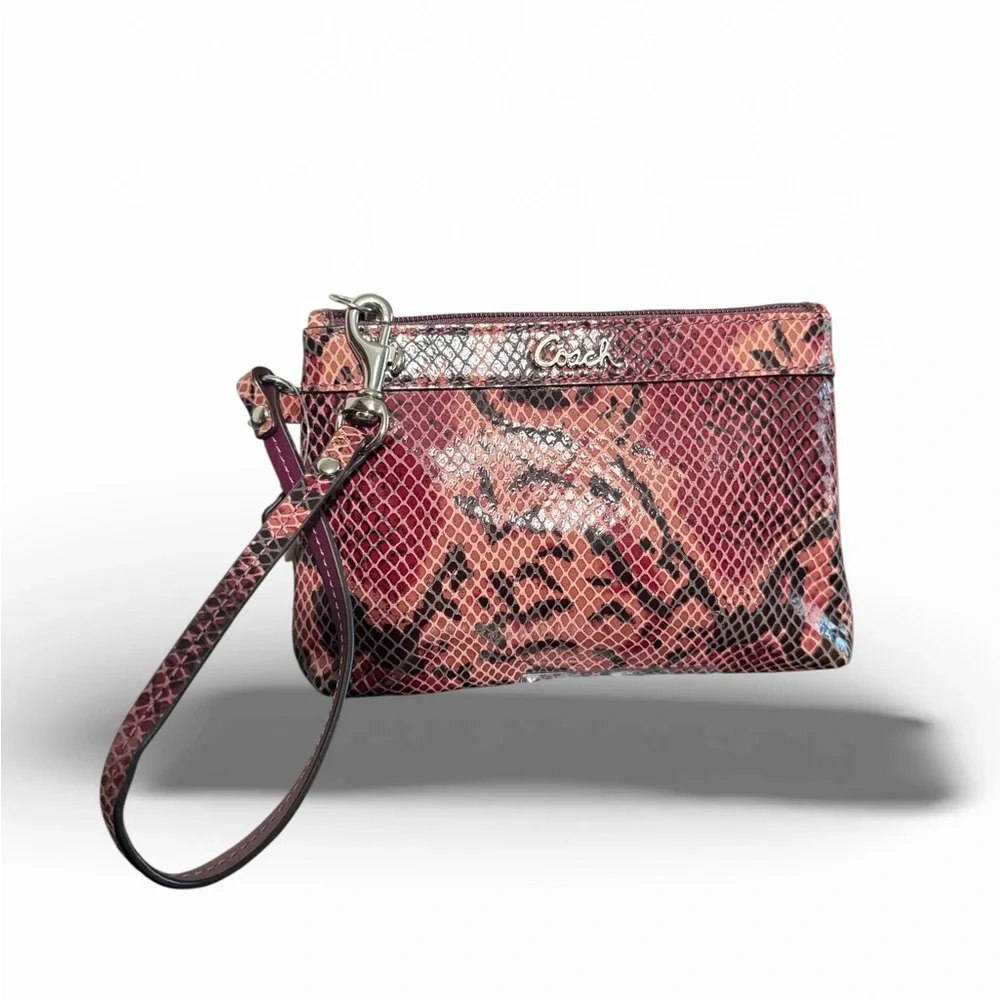 Coach Soho Embossed Python Wristlet - Picture 2 of 6